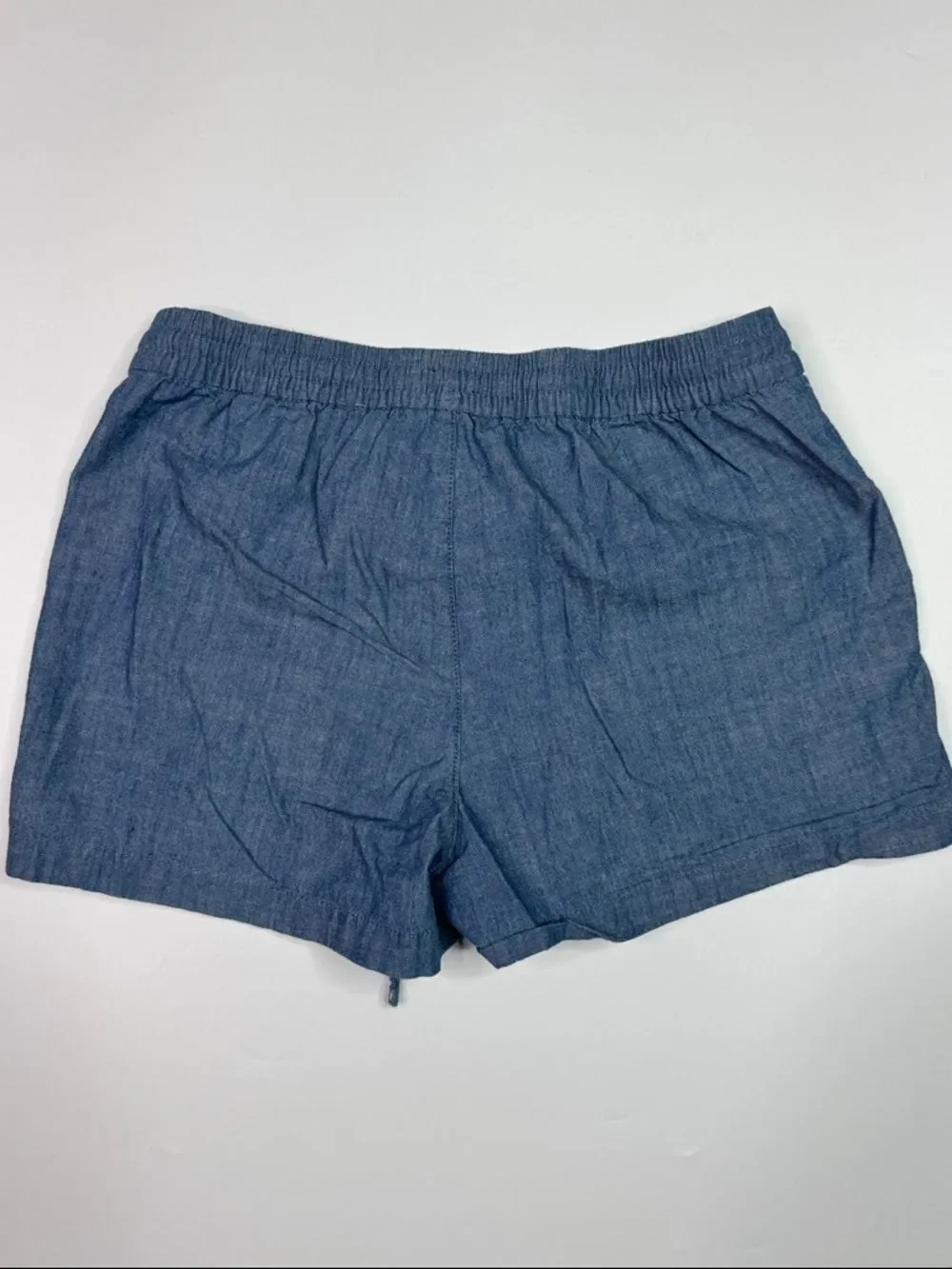 J.Crew Cotton Blue Chambray Stretch Wasit Shorts Size Small